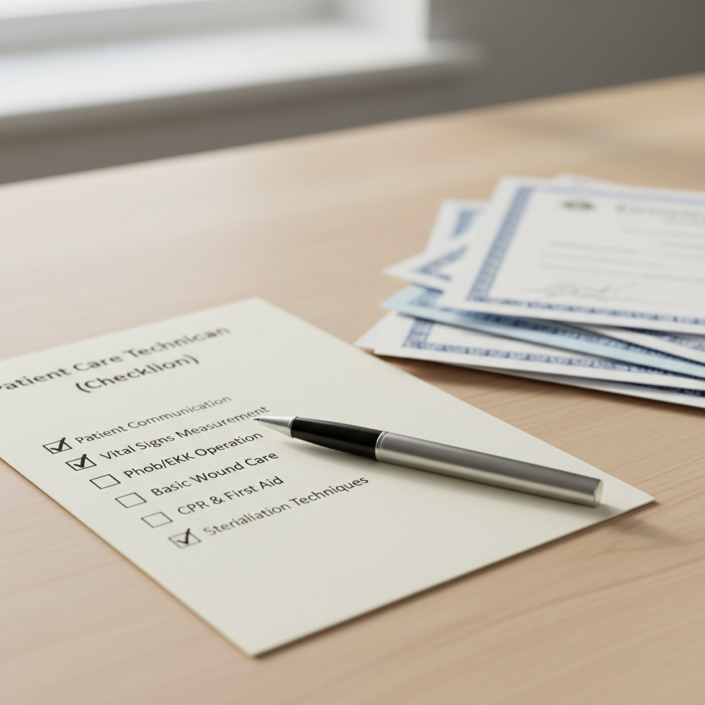 Patient care technician requirements — illustration