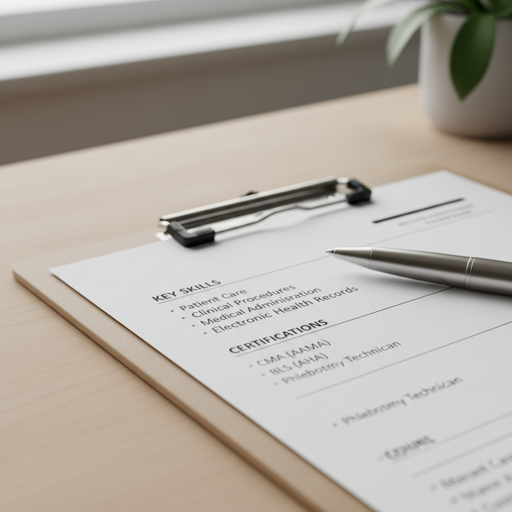 Medical assistant resume — illustration