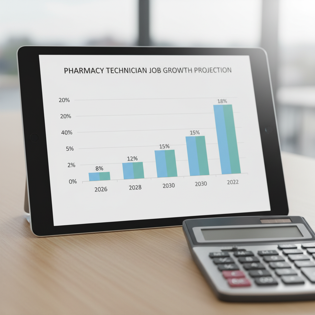 Pharmacy technician job outlook — illustration