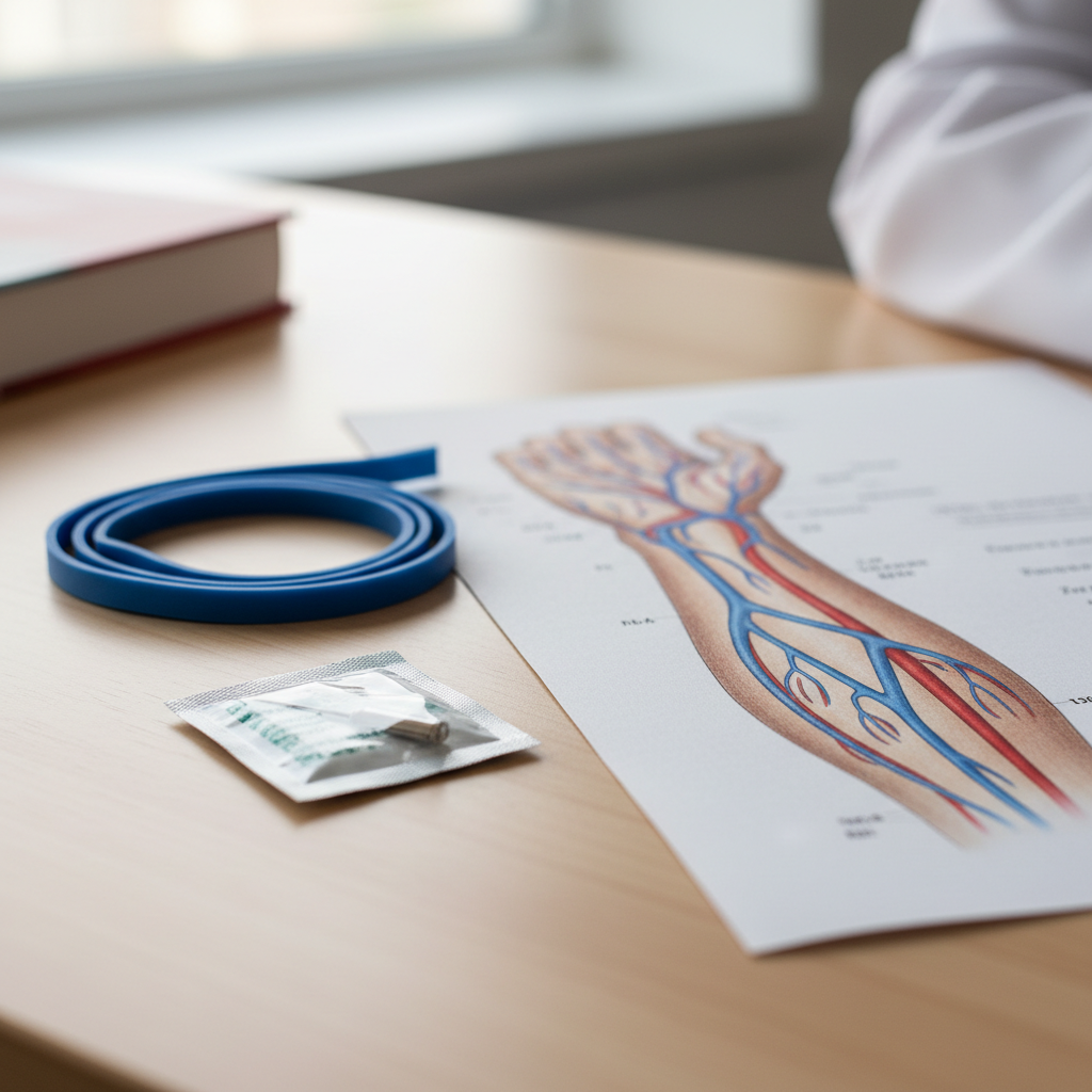 Veins for phlebotomy — illustration