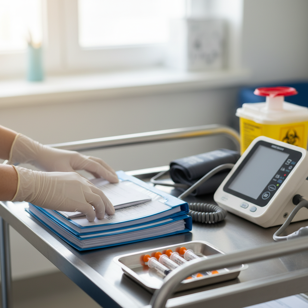 Medical assistant day in the life — illustration
