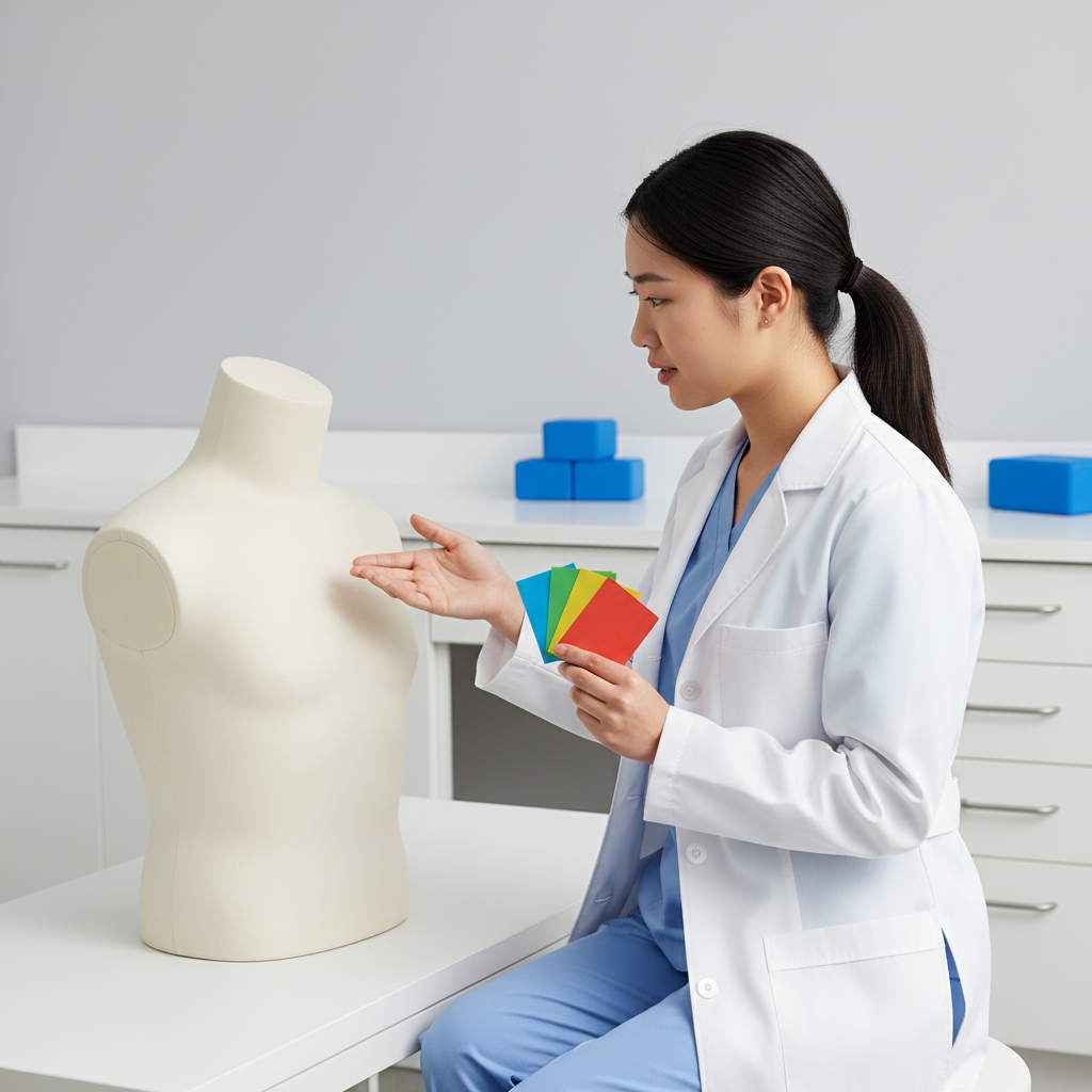Patient Care Technician Practice Test: Skill Areas to Review Before CPCT Prep — editorial hero Healthcare learner studying in a bright workspace with blank, unmarked materials related to patient care technician practice test.