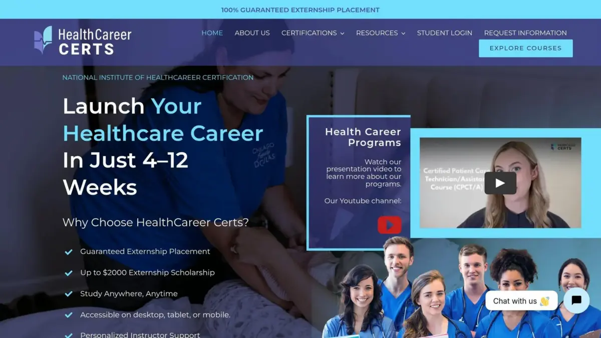 HealthCareer Certs