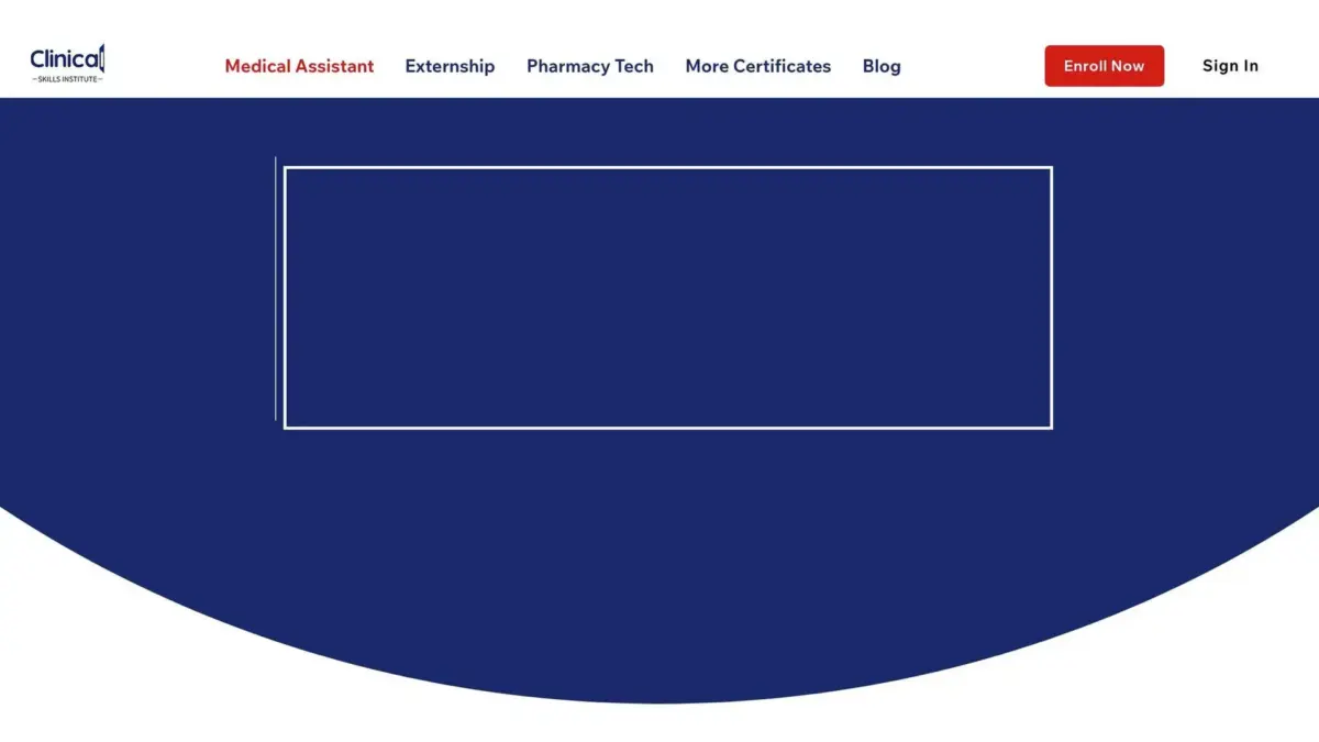 Screenshot of the Clinical Skills Institute website home page
